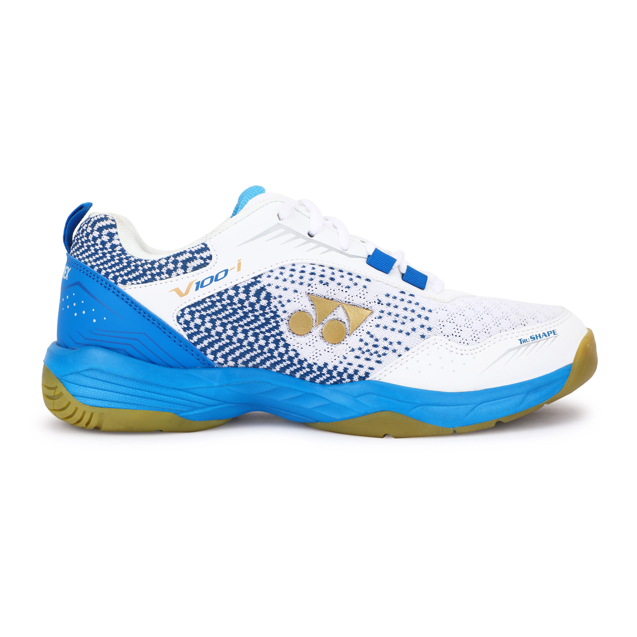 BADMINTON-SHOES-YONEX V100i-WHITE-BLUE-HAWAI-A4239 -1