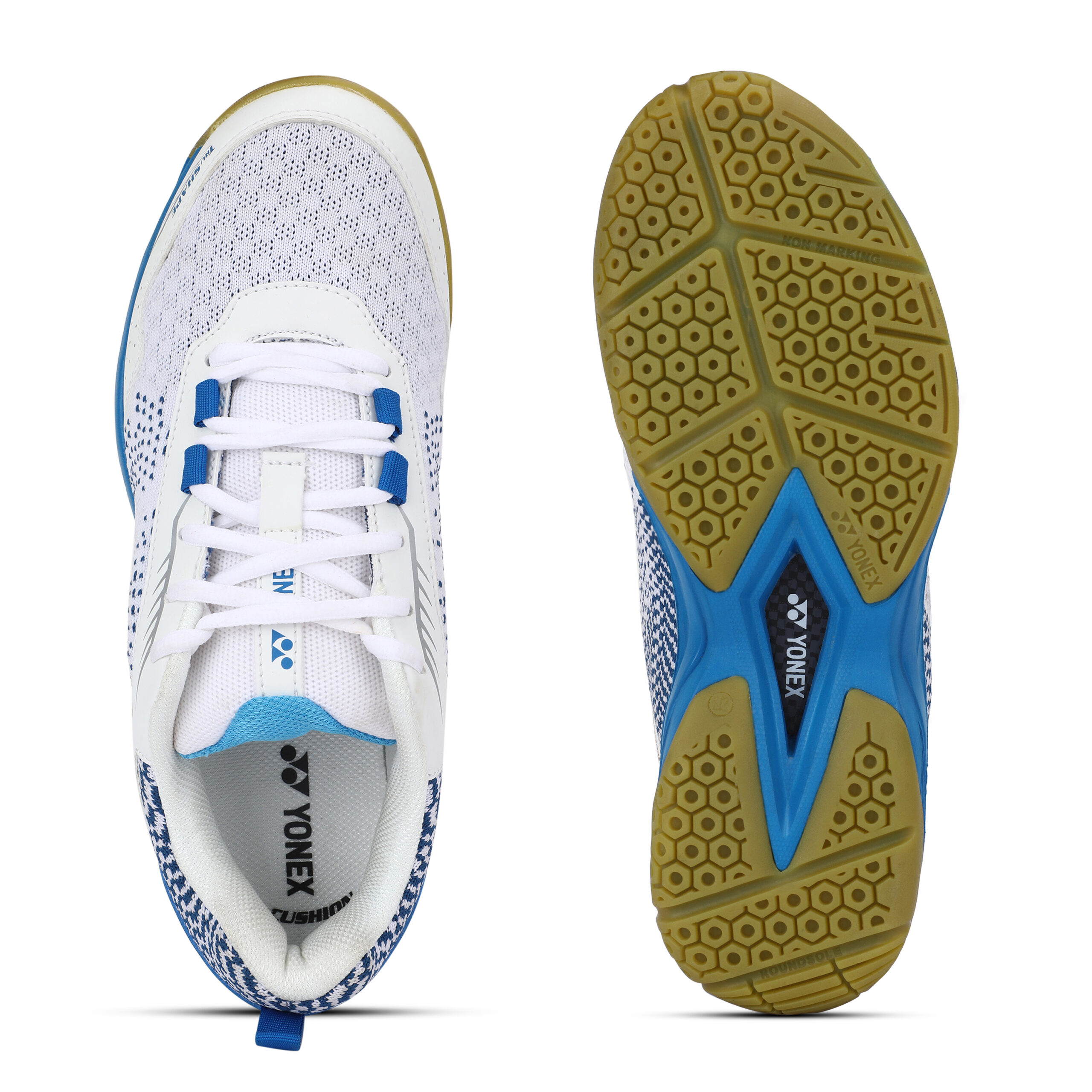 BADMINTON-SHOES-YONEX V100i-WHITE-BLUE-HAWAI-A4239 -3