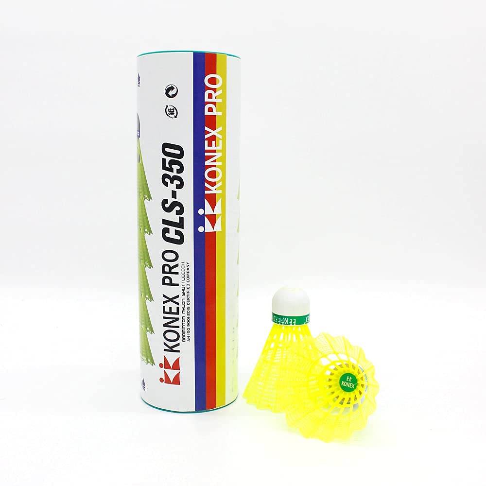 BADMINTON SHUTTLECOCK-KONEX CLS-350 Nylon (Pack of 6)