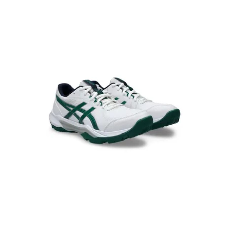 CRICKET- SHOES-ASICS-PEAKE-3-WHT-JASPER GREEN-A8090-1