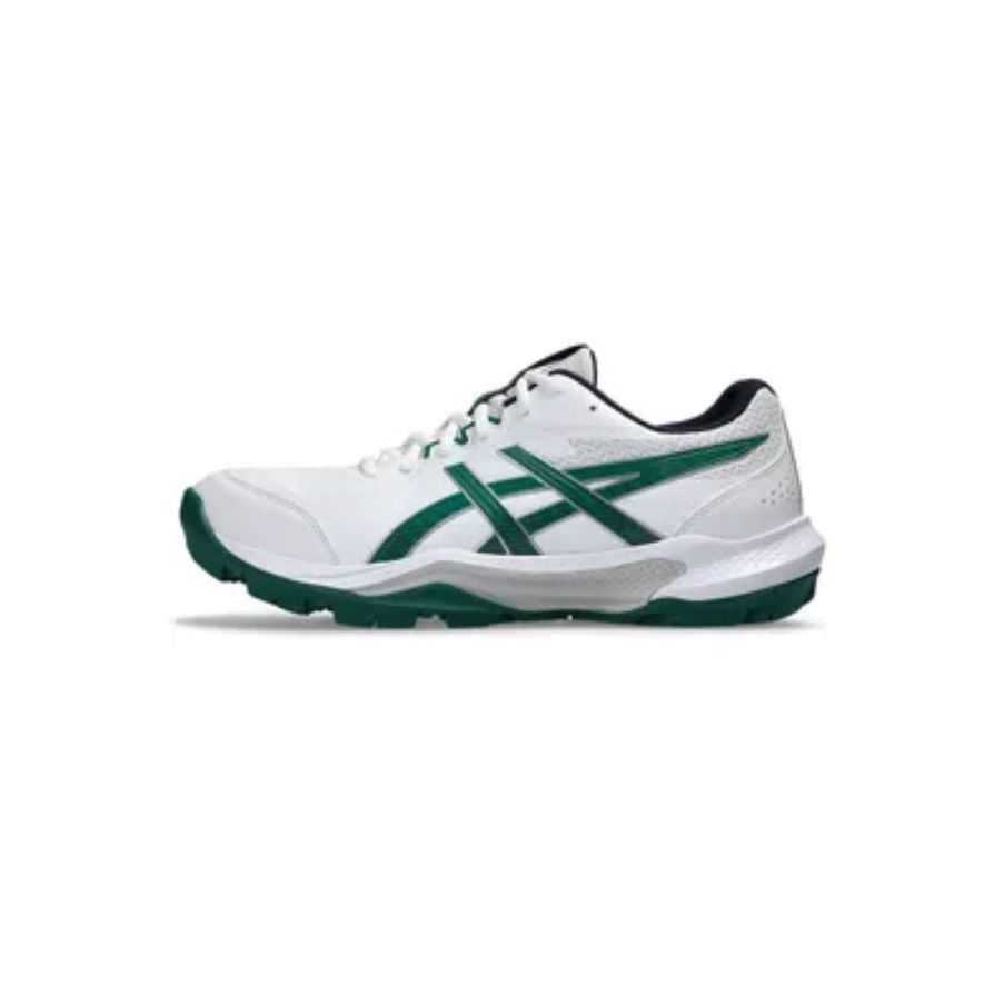 CRICKET- SHOES-ASICS-PEAKE-3-WHT-JASPER GREEN-A8090