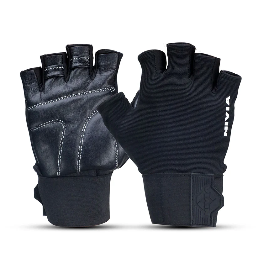 GYM-GLOVES-LEATHER-NIVIA-SCORPION-BLACK-A4036