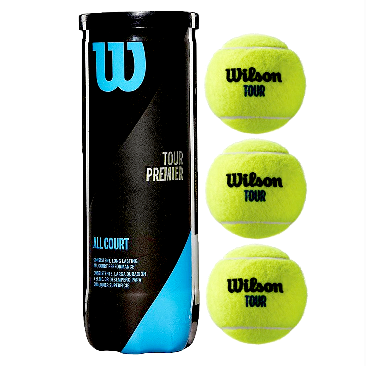 TENNIS BALLS-WILSON PREMIER TOUR (PACK OF 3)